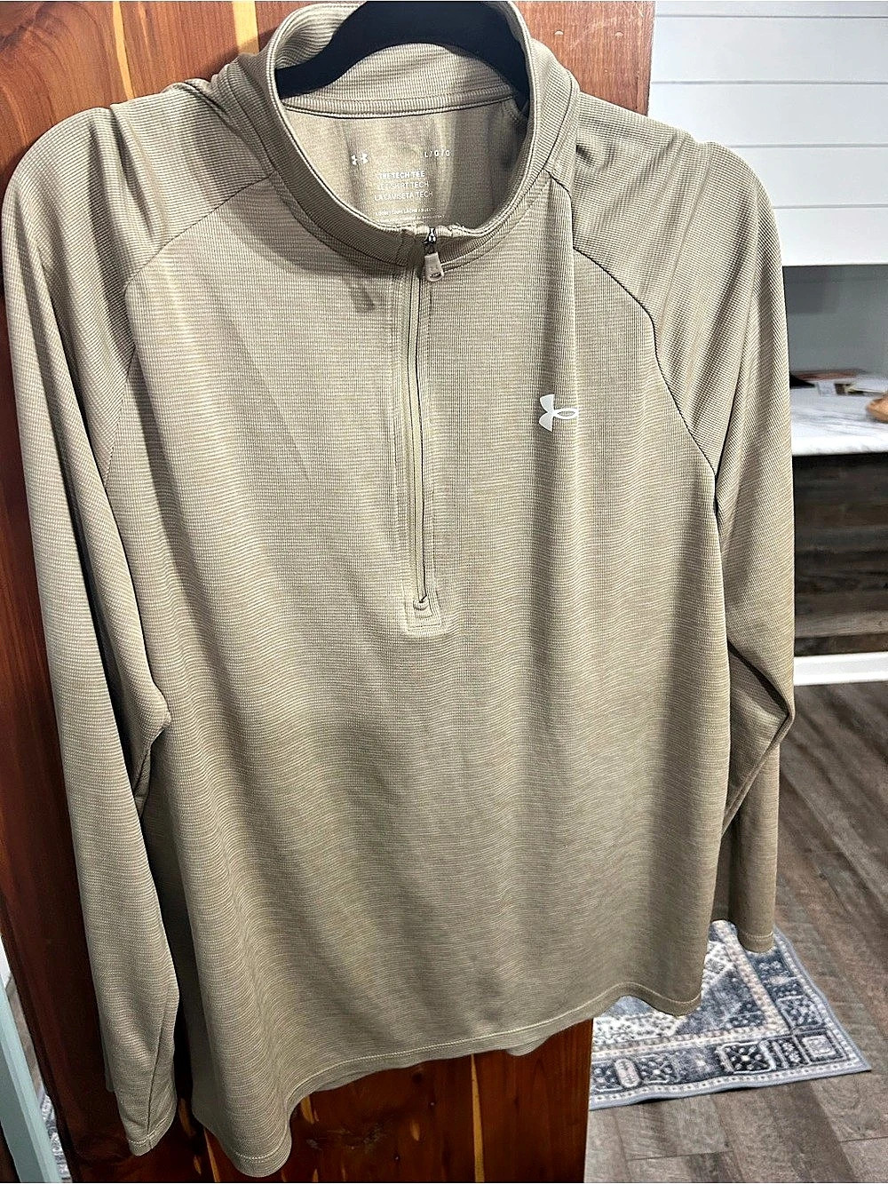 Under Armour Tech 1/2 Zip Long Sleeve Quarter Zip Tan Large